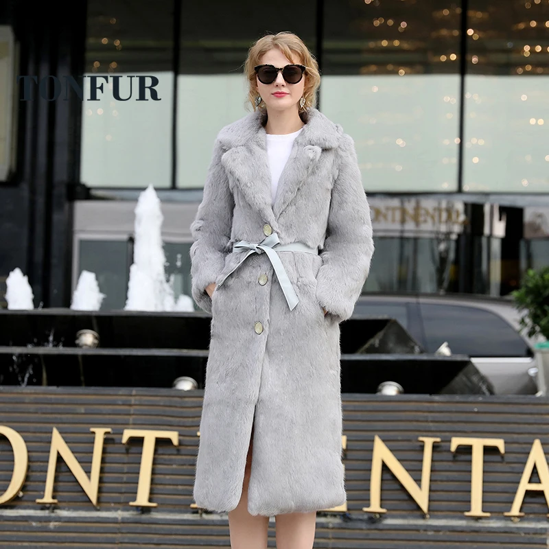 Новинка 2019 толстая теплая женская шуба из искусственного кроличьего меха зимние