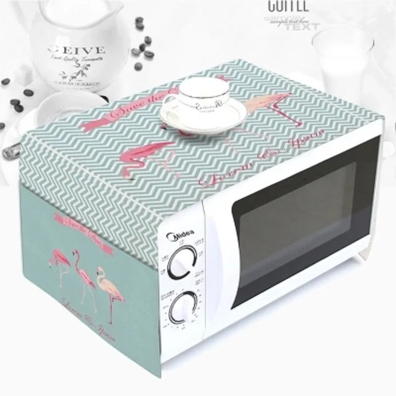 1 шт. креативный пылезащитный чехол для микроволновой печи Kawaii Flamingo Bird из хлопка и