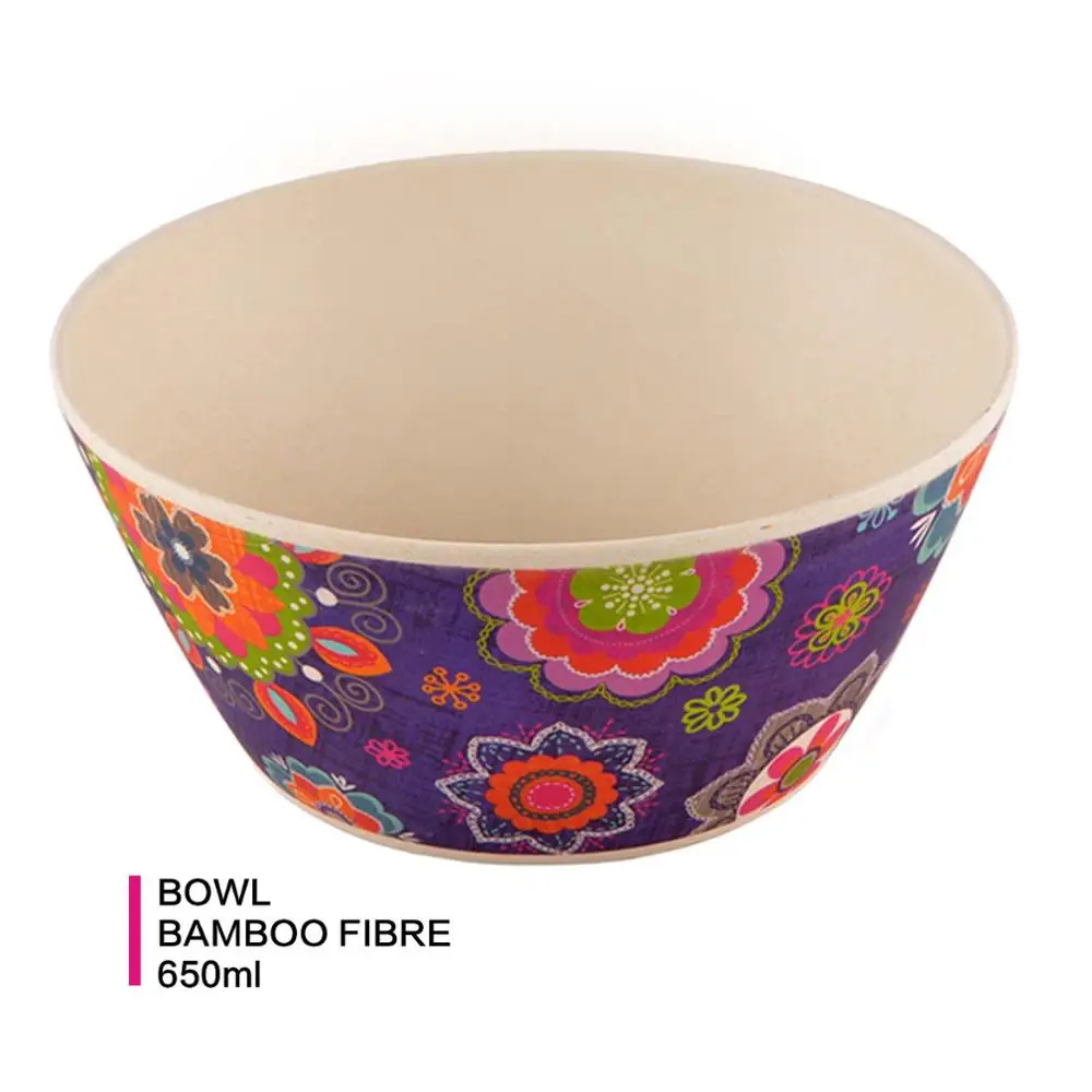 650ml salad bowl FISSMAN тарелка из бамбукового волокна, обеденное блюдо, поднос для еды, салатник, посуда, столовый набор - Цвет: 650ml salad bowl