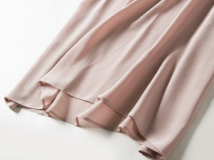 Пикантные ночные рубашки из чистого шелка на толстых лямках женское базовое