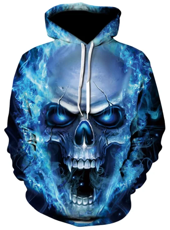 4 Hot hoodies Ghost red eye skull 3d series hoodie men's fashion winter spring sportswear hoodie sweatshirt jacket leisure tops - Цвет: 4