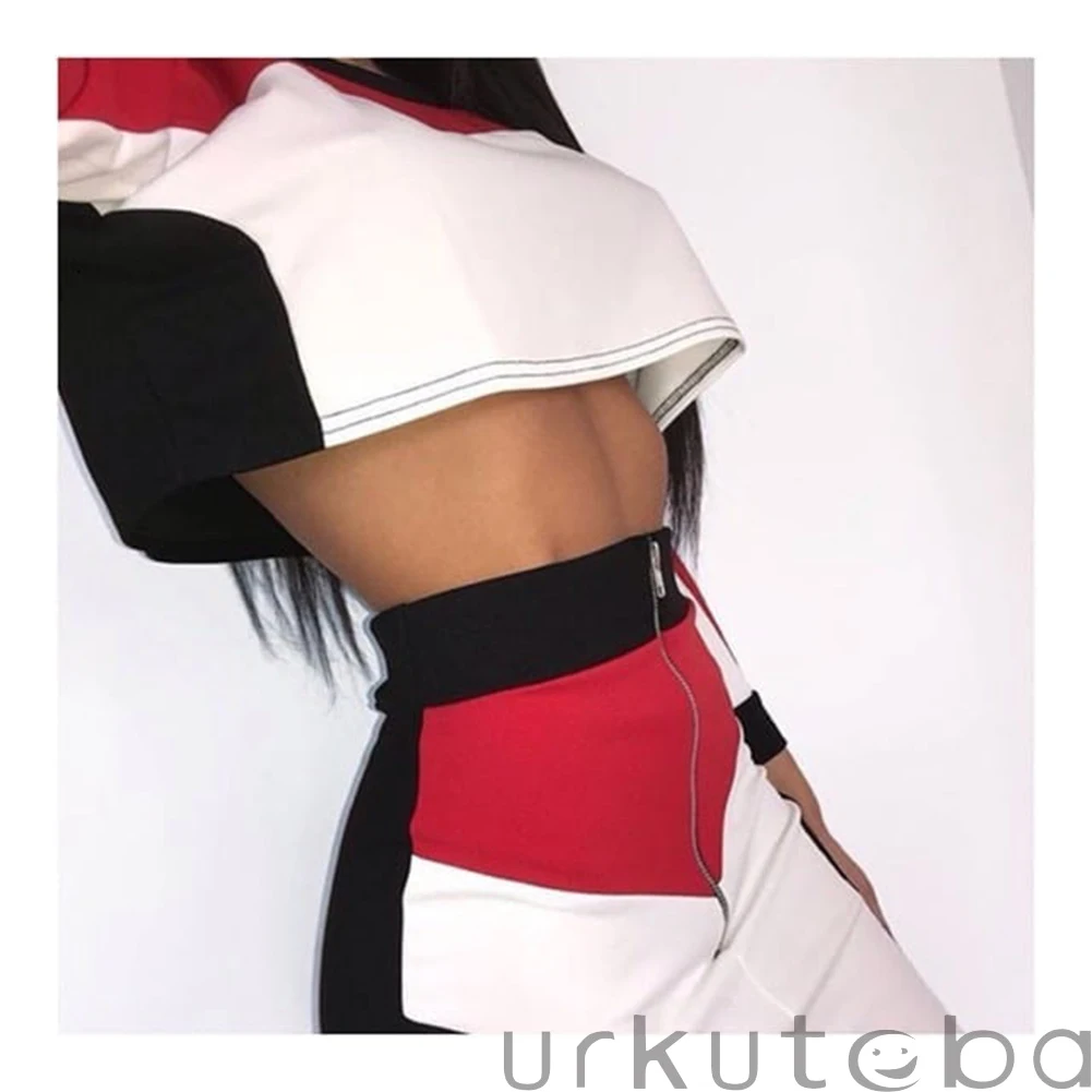 Комплект из 2 предметов сексуальный женский укороченный Топ с длинным рукавом +