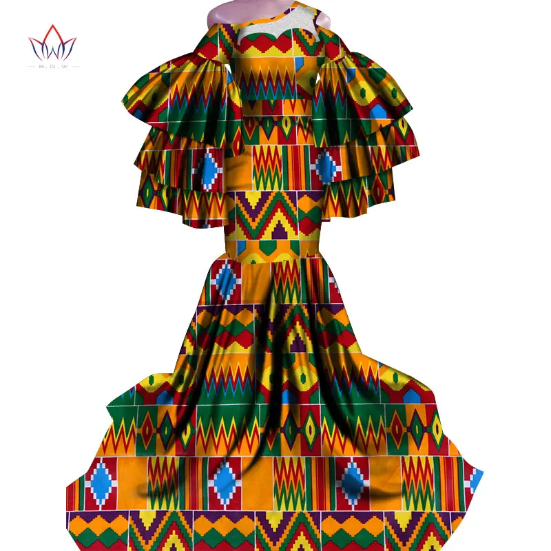 Платье Горячая Vestidos Дашики женское платье хлопок Принт традиционная африканская одежда рыбий хвост и земля одежда для женщин WY4336