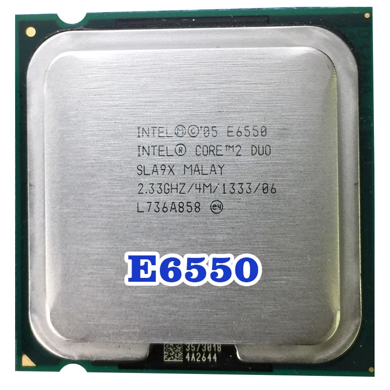 Оригинальный процессор INTEL Core 2 Duo E6550 разъем LGA 775 (2 33 ГГц/4 м/1333 МГц) 65 Вт для