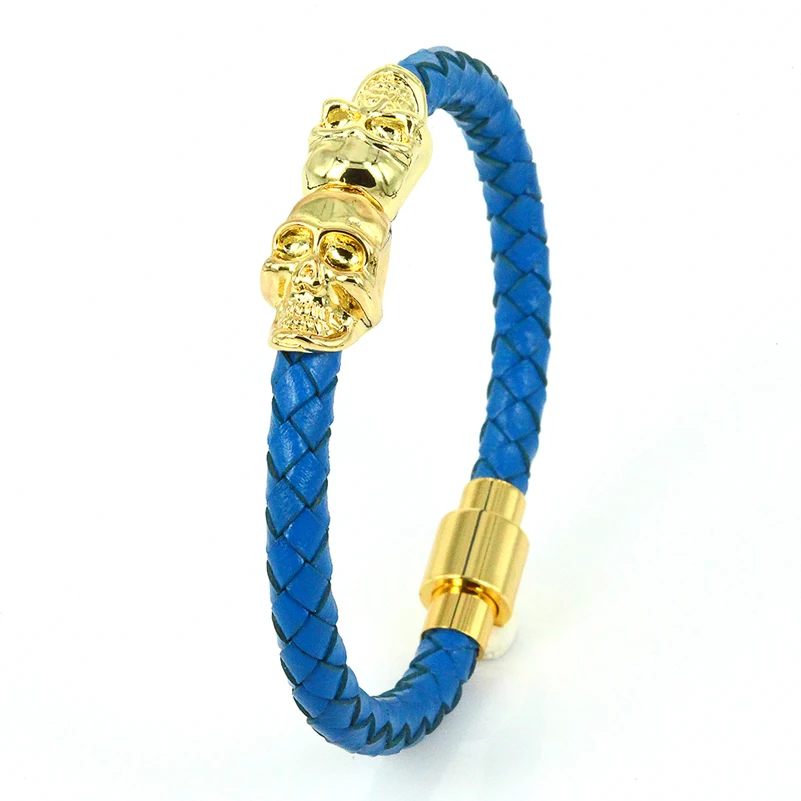 Двойные Браслеты с черепом для мужчин и женщин ювелирные изделия Northskull Cuero в