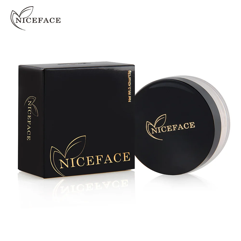 NICEFACE Make Up грунтовка свободная Пудра со спонжем фиксирующая Poudre Libre масло-контроль