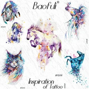 Тату временные Baofuli для мужчин и женщин, водостойкие, с бабочками