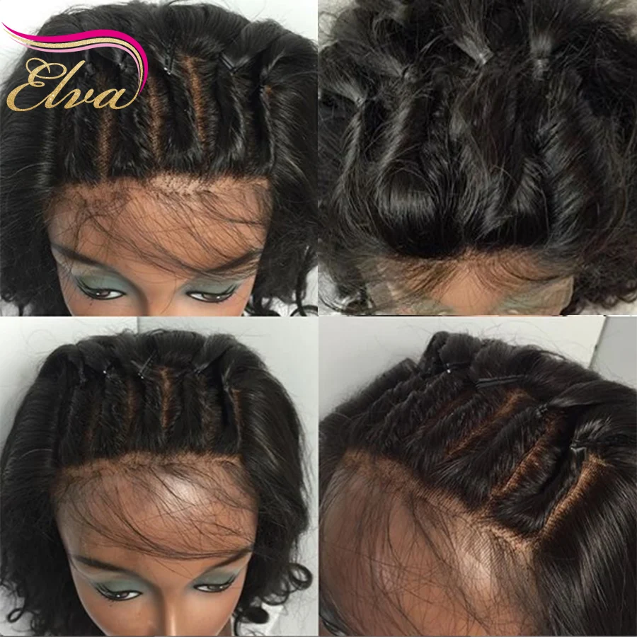 8А Mogolian Странный Вьющиеся Полный Шнурок Человеческих Волос Парики Для Черного