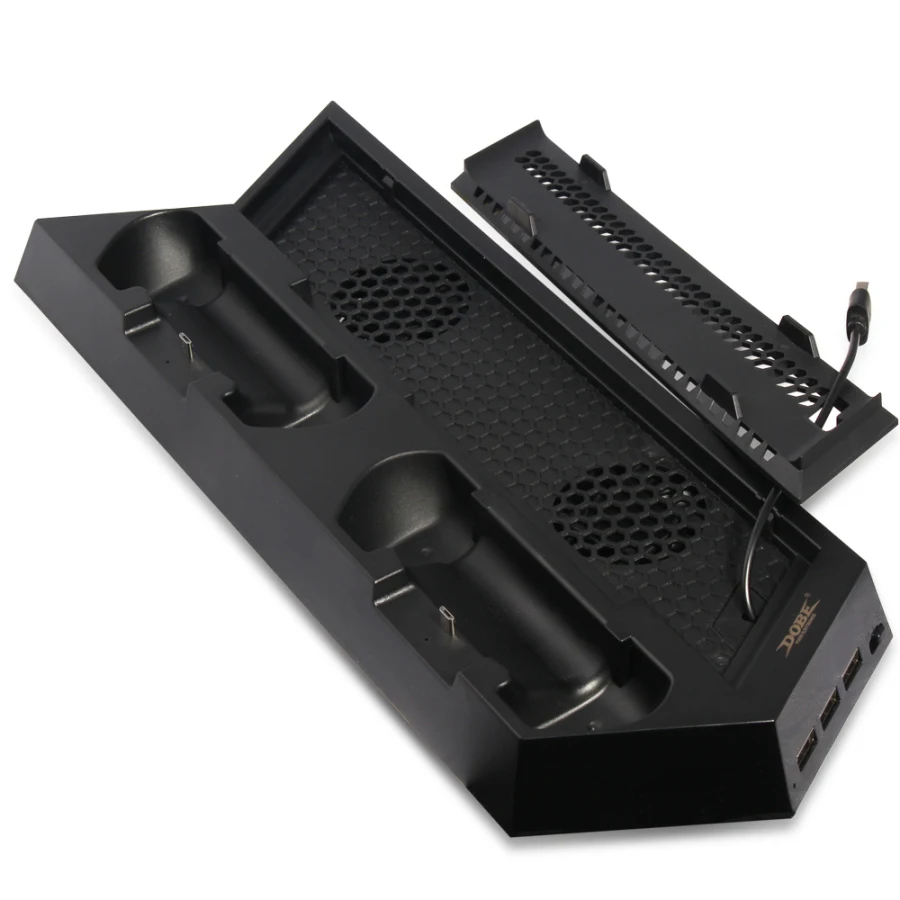 ps4slimpro vertical stand cooling fan cooler controller charging station 3 extra usb hub port for sony playstation 4 pro free global shipping