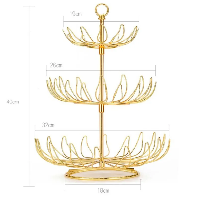 Multi-layer fruit plate modern candy pot home living room KTV fruit plate multi-function three-layer fruit basket WF7011113