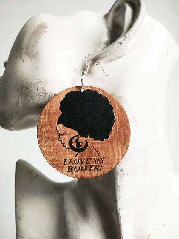 Деревянные серьги подвески в этническом стиле I Love My root модные женские украшения