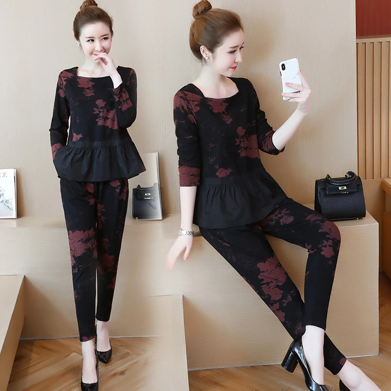 

YICIYA ruffles 2 piece set tracksuits for women outfit sportswear co-ord set plus size 4xl 5xl large clothing black elegant