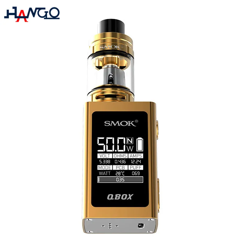 Оригинал smok qbox комплект standard edition q box mod 1600 мАч 50 Вт батареи tfv8 ребенок бак 3 мл vape kit
