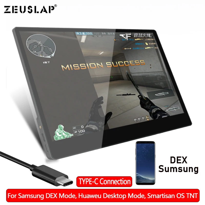 13 3 дюймовый сенсорный экран монитор Портативный Ультратонкий 1080P IPS HD USB Type C