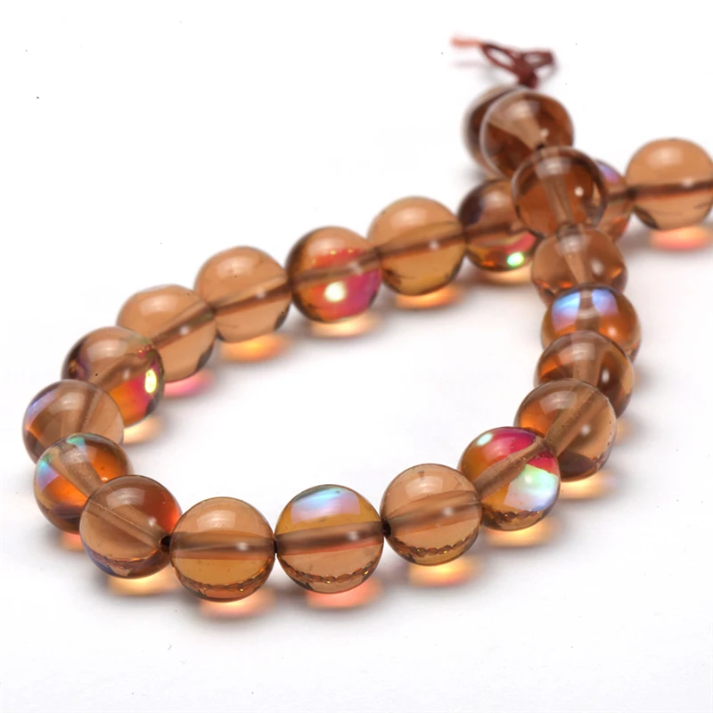 Свободные шарики Оптовая 8 мм Цветные глянцевые стеклянные бусины для