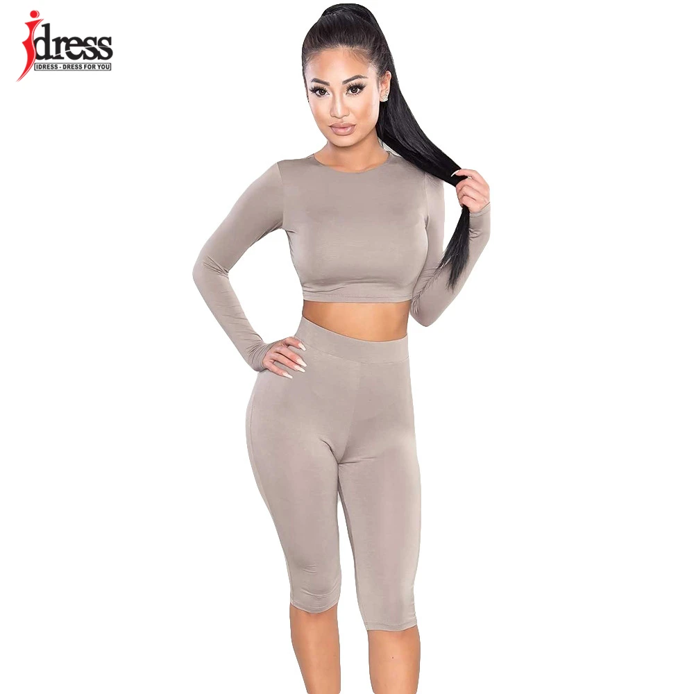 Женский Облегающий комбинезон IDress из двух частей летний черный до колена 2016