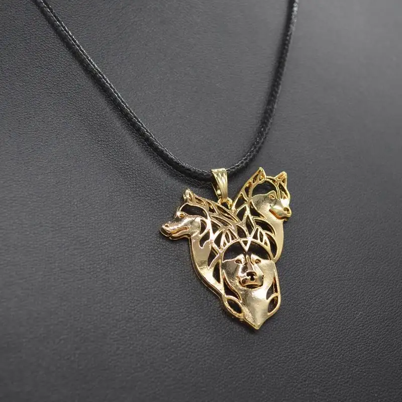 Ожерелья с подвесками из сплава изображением трех собак ювелирные изделия