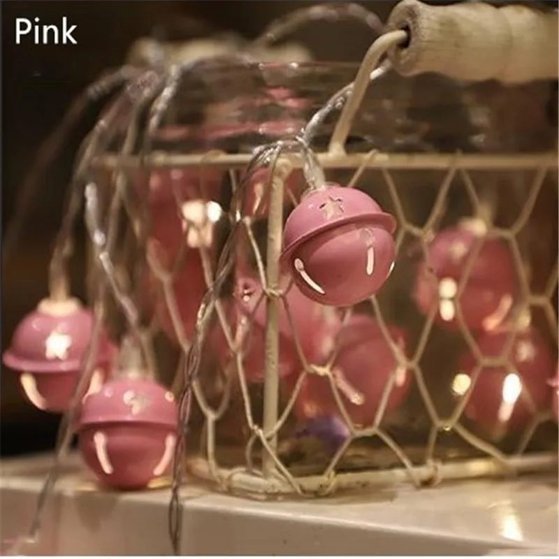 Новинка 2019 сказочные световые гирлянды Jingle bell светодиодные розовые и белые