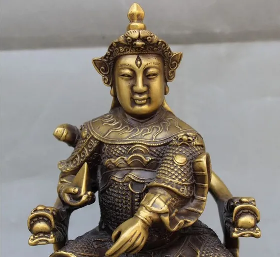 YM 320 13&quot Chinese Bronze Immortal Er Lang Yang Jian Shen God General Statue |