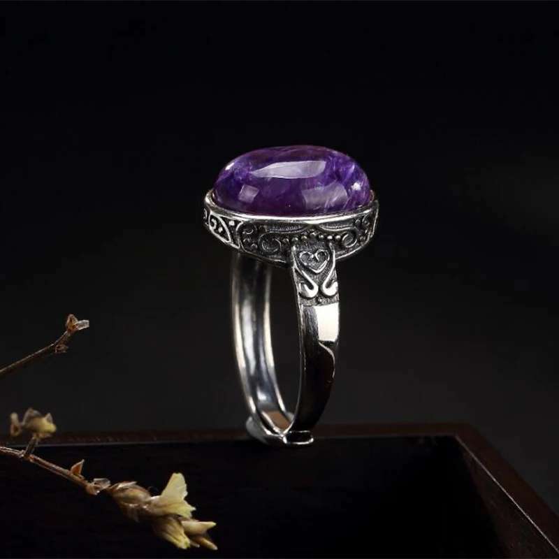 Женское кольцо из серебра 100% пробы с натуральным камнем | Украшения и аксессуары