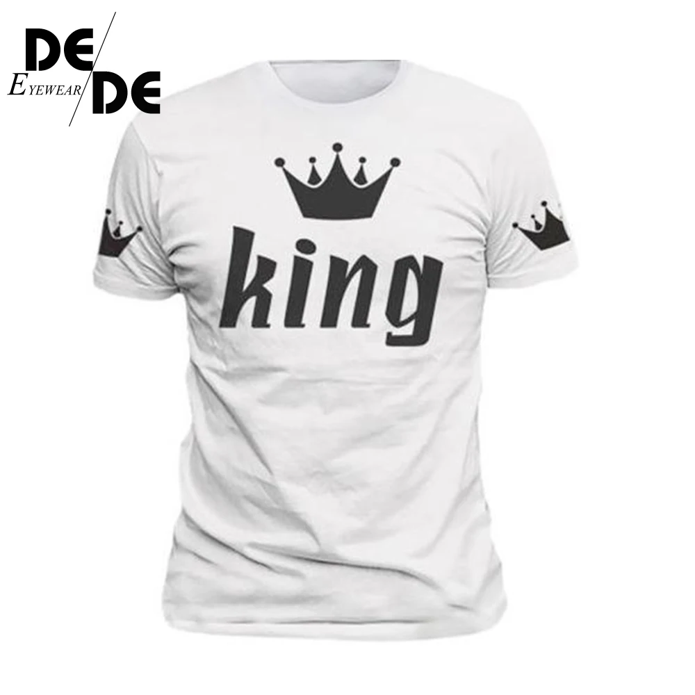 Футболка King Queen Lovers футболка с принтом короны парная одежда для влюбленных Женщин
