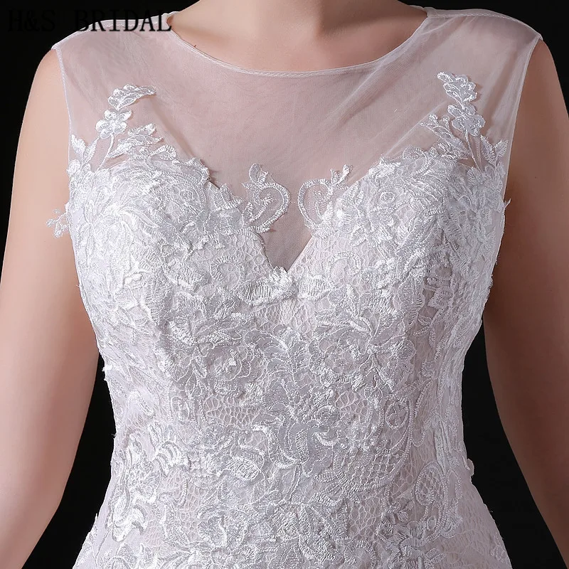 Женское свадебное платье с юбкой годе H &amp S элегантное кружевное невесты цвета