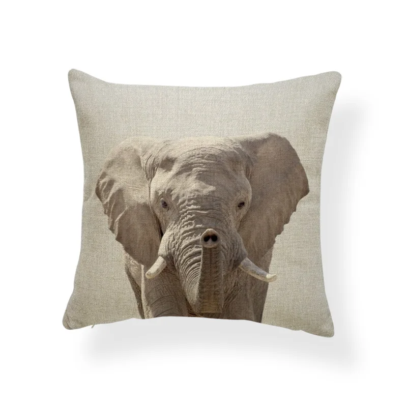 Мультяшная Персонализированная наволочка цветной слон леопард животное