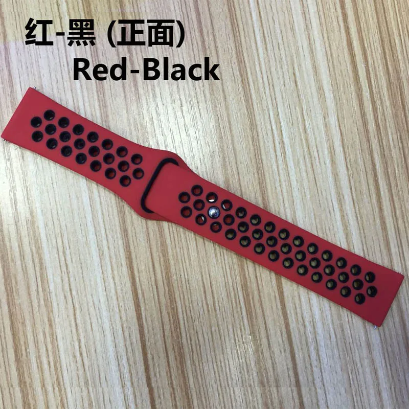 red black Amazfit bip ремешок Galaxy watch 46 мм для samsung gear S3 Galaxy watch 42мм Active huawei watch GT ремешок amazfit bip galaxy watch active ремешок для часов 22 мм 20 mm ремешок для часов - Цвет ремешка: red black
