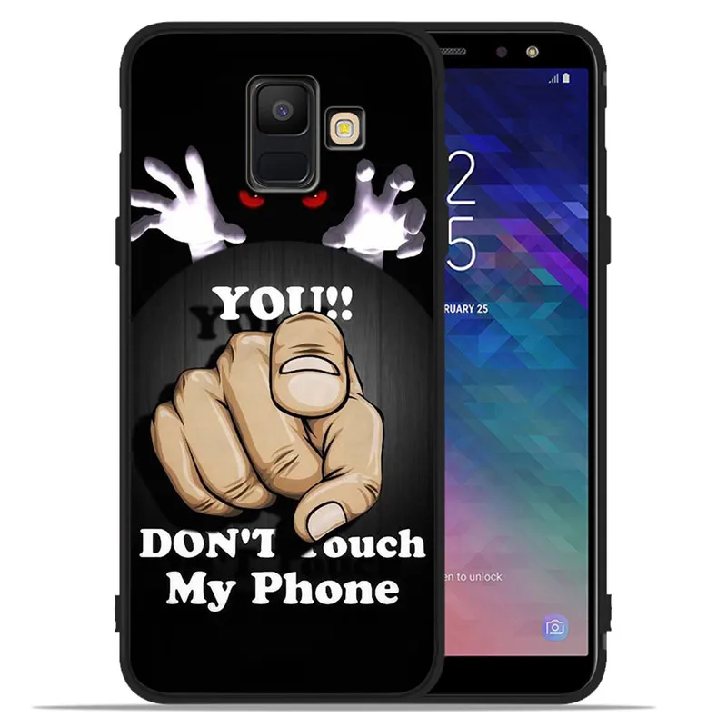 И надписью «Don't touch my phone»(не трогай мой для samsung Galaxy A9 A8 A7 A6 A5 A3 J3 J4 J5 J6 J8 плюс чехол для телефона чехол Coque Чехол-футляр мягкий - Цвет: H1338