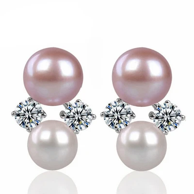 Серьги из натурального пресноводного жемчуга 10 мм | Украшения и аксессуары