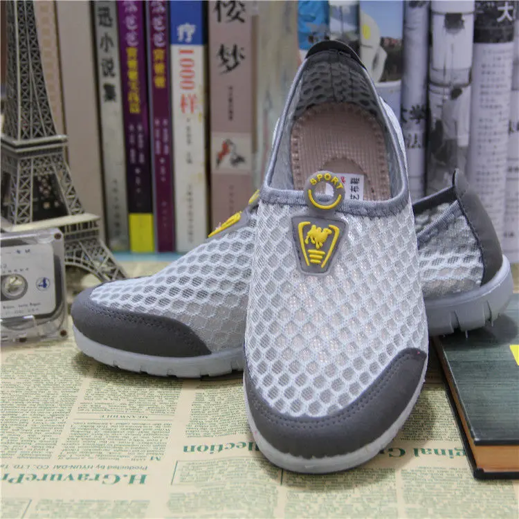 Old Beijing cloth men's mesh casual flat sneakers low to help dad breathable work shoes | Обувь