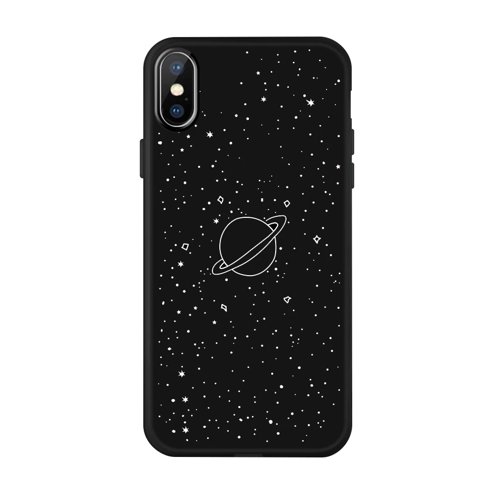 Разноцветный чехол из ТПУ с изображением Вселенной и Планта для iPhone 7, 6s, 6, 8 Plus, X, силиконовый матовый чехол для iPhone XR, XS, Max, X, Fundas Capa - Цвет: 13