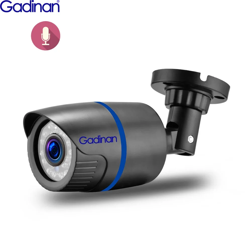 

Gadinan 3MP 4MP 5MP 2592*1944P Audio H.265 IP Camera Outdoor 48V POE P2P Night RTSP Email Alert POE CCTV Bullet Camera