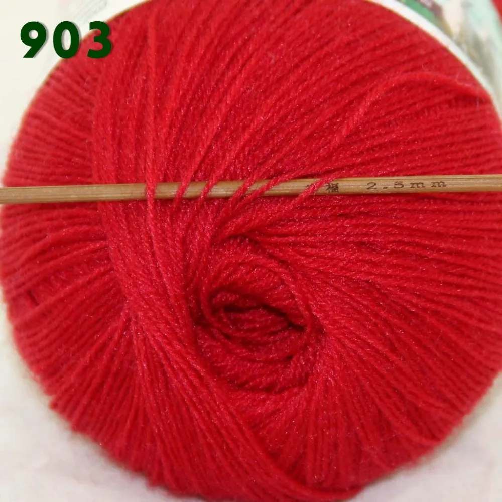 Лот из 6 мотков тонкая кружевная Мягкая шерстяная акриловая кашемировая пряжа