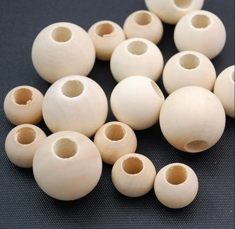 2019 новые необработанные деревянные бусины с большим отверстием из натурального