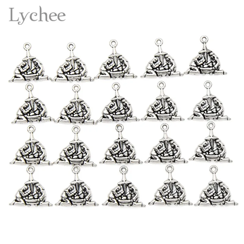 Lychee винтажные подвески из сплава в форме звезды Иисуса Рождества Античные