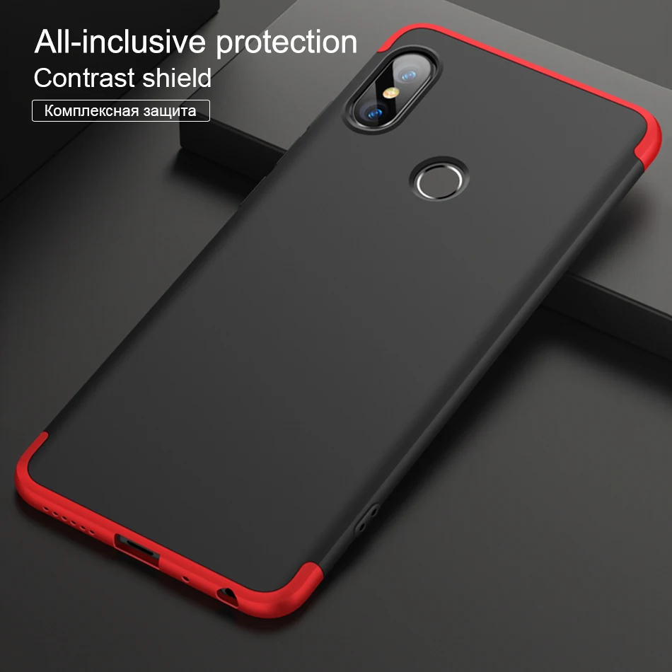 Ударопрочный тонкий жесткий чехол для Redmi Note 5 6 Pro Plus 360 с полной защитой Xiaomi Mi A1 A2 MIX