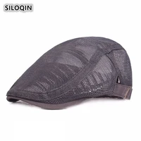 siloqin ultra thin breathable summer berets for men and women adjustable size ventilation mesh caps for women brand mens hats