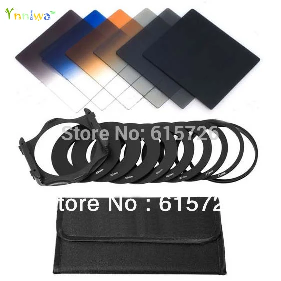 ND2 4 8 + набор градиентных серых оранжевых синих фильтров 9 шт. кольцевых адаптеров