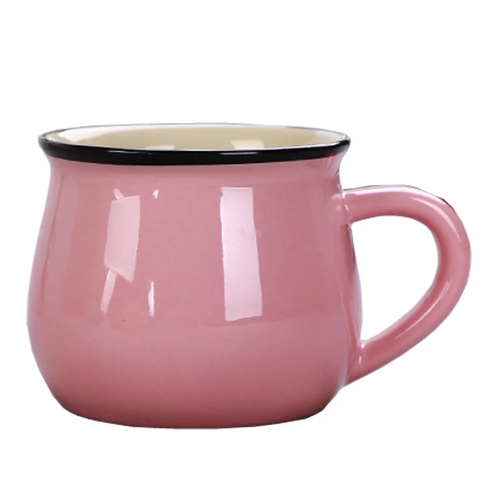 BETOHE классическая керамическая чашка Mark cup Керамическая чашка 8 цветов - Цвет: Розовый