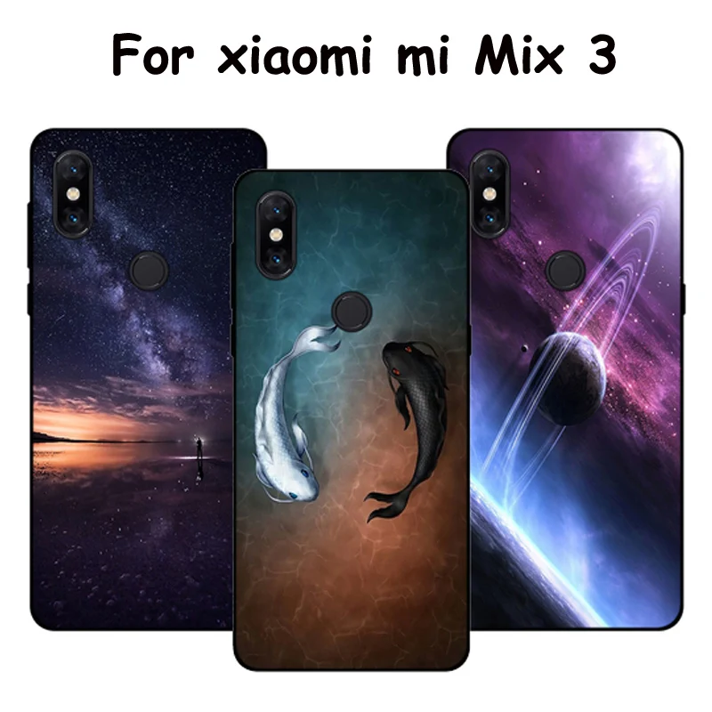 6 39 &quotдля xiaomi mi Mix 3 Чехлы звездное небо Мягкая силиконовая задняя крышка для Mix3