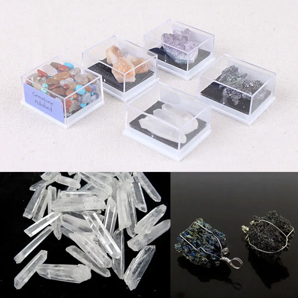 Разнообразные натуральные кристаллы Mutli необработанные камни кварцевые