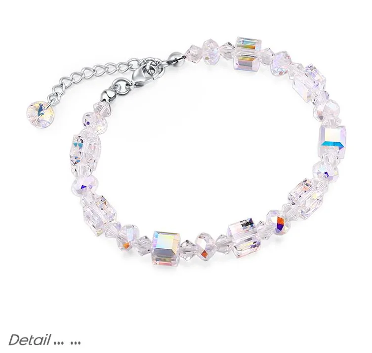 Роскошные браслеты с кристаллами Swarovski для женщин, очаровательные браслеты и браслеты для женщин, изысканные свадебные украшения, подарок