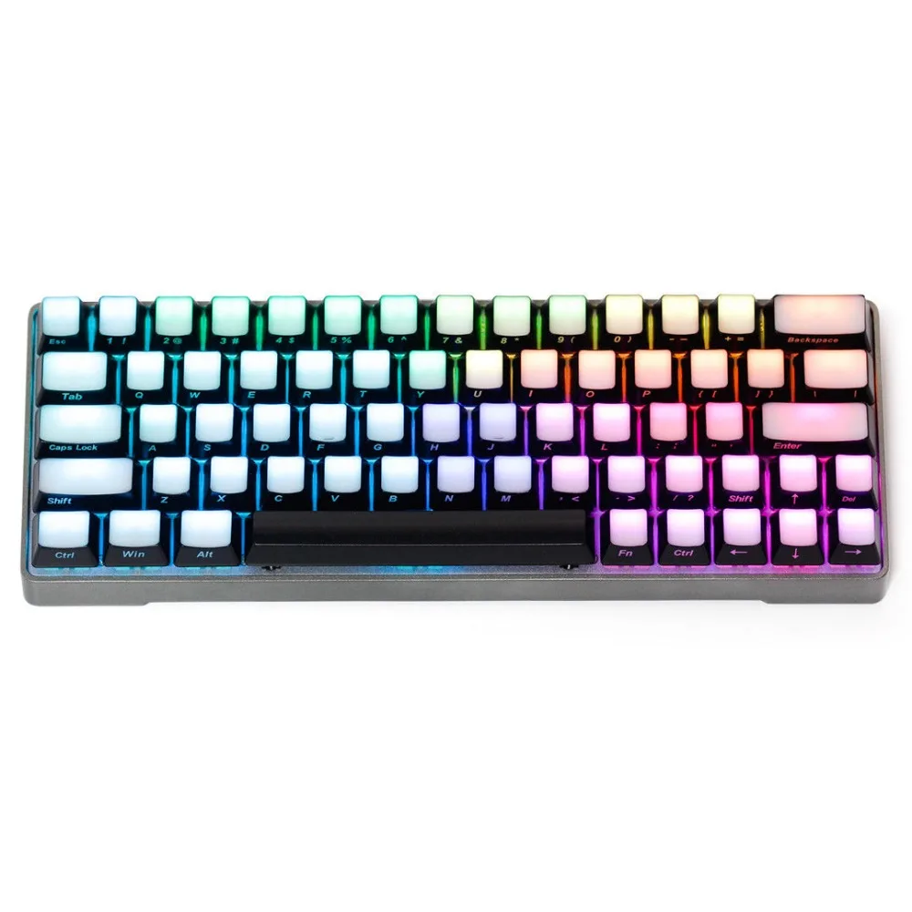 Передняя/боковая печатная Просвечивающая подсветка Keycap для GK64 механическая клавиатура