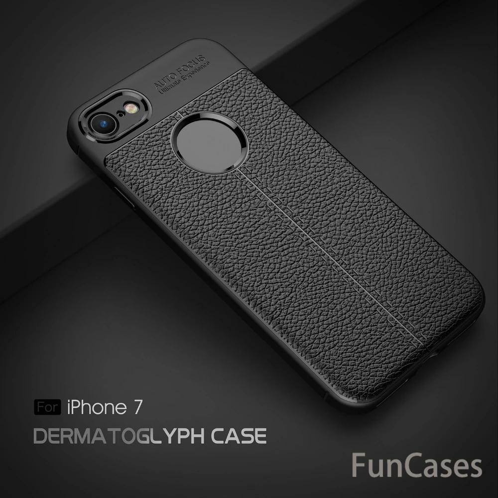 PU Leather Back Case For iPhone 7 Soft TPU Luxury Cover Shockproof Mobile Phone Cases Silicone Shell Apple cases | Мобильные