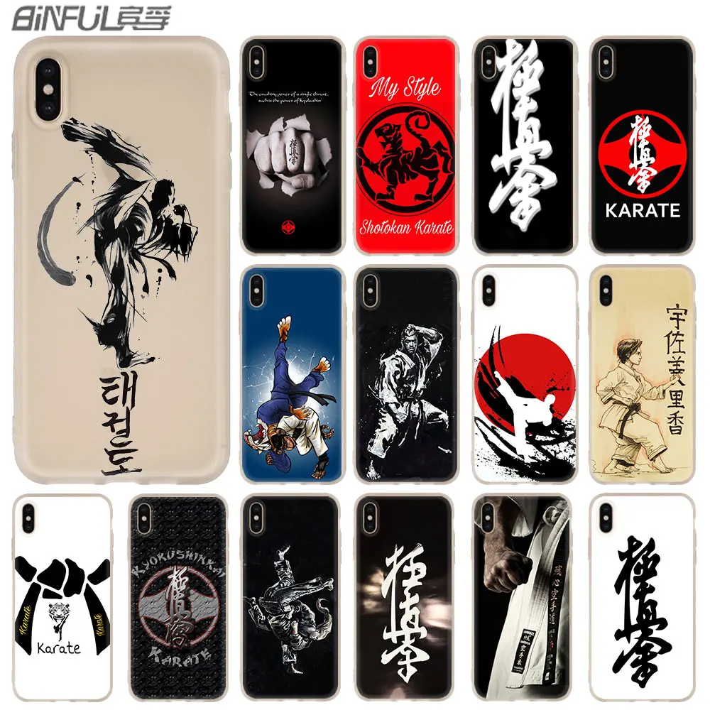 Kyokushin Karate символ мягкий чехол для iPhone 12 11 Pro X XS Max XR 8 7 6 Plus 5s SE 2020 S 1 мини