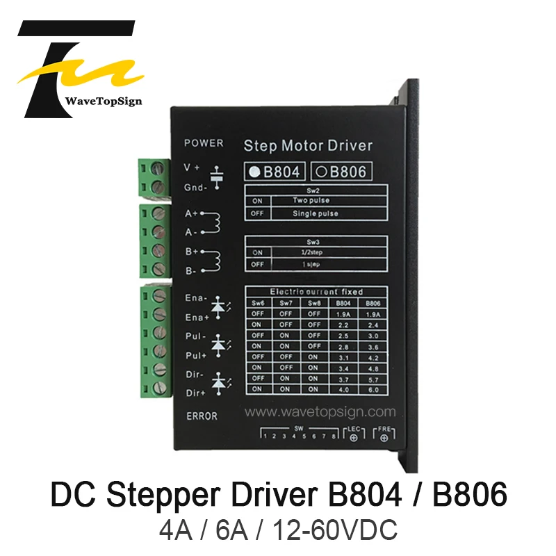 WaveTopSign цифровой шаговый двигатель драйвер 2 фазы B804 DC12 60V 4A B806 6A подходит 57 или 86