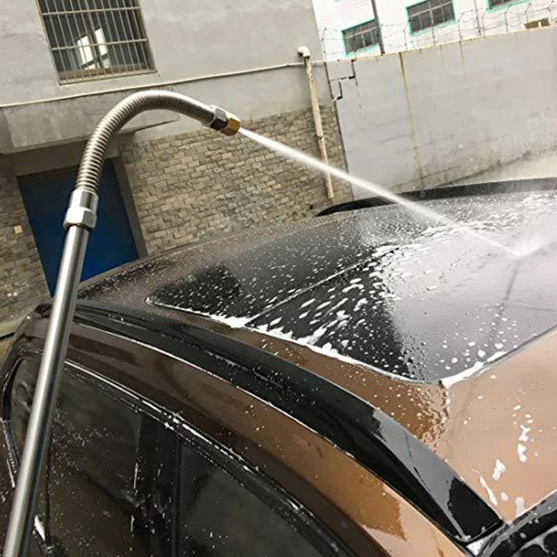 Сплав промывочная трубка шланг для автомобиля высокое давление мощность струя воды Омыватель распылитель сопла пистолет с 2 распылители советы очиститель поливка газона сад
