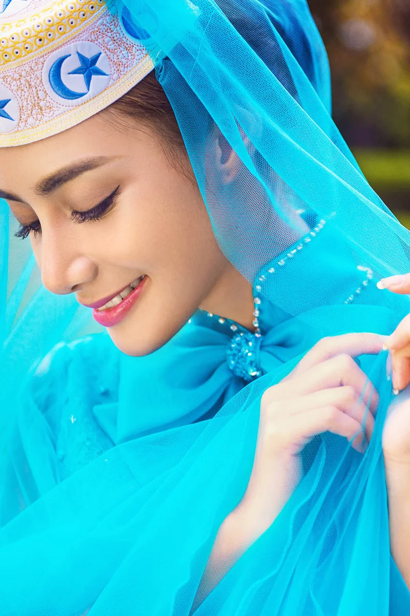 Элегантный бантики высокая шея синий велюр вечерние платья створки длинный