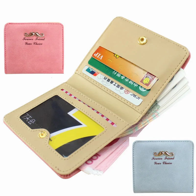 Женский кошелек мягкий матовый короткий маленький Женская карточная упаковка